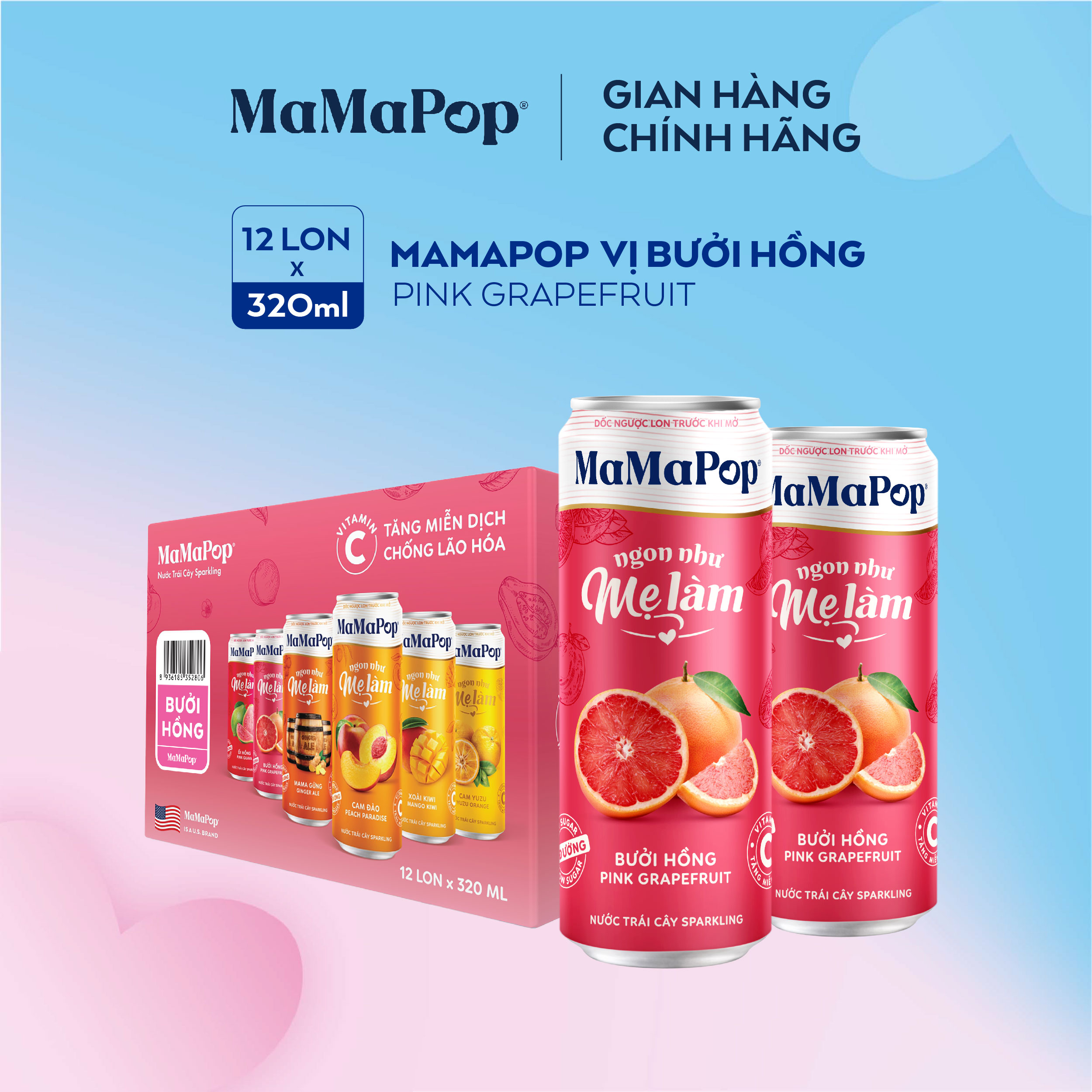 Mamapop Bưởi hồng